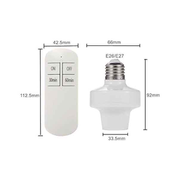 QIACHIP Lámpara de control remoto enchufe E26 E27_2
