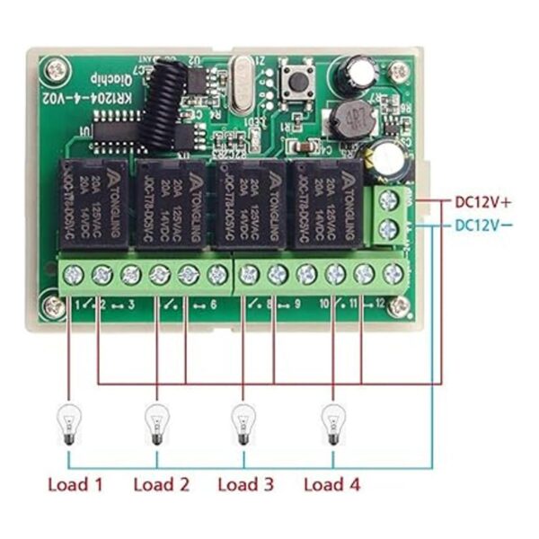 QIACHIP Interruptor RF inalámbrico de 433 Mhz de largo_4