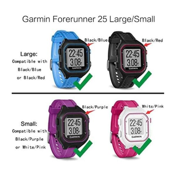 QGHXO Correa de repuesto para Garmin Forerunner 25_4