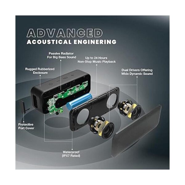 QFX BTZX1 Altavoz portátil recargable con certificación_3