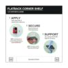 QDCOR Estante esquinero de ducha para baño montaje en_6