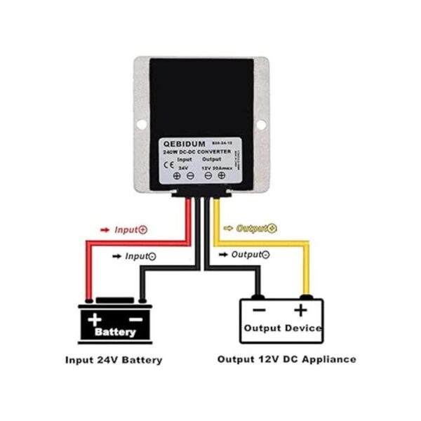 QEBIDUM Convertidor de 24 V a 12 V reductor de regulador_3