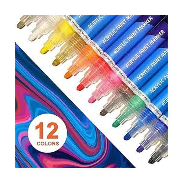 QBIX Rotuladores de pintura acrílica 0.0790.157 in 12_2