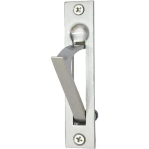 QCAA Tirador de borde de latón macizo 4 pulgadas níquel_1