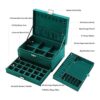 QBestry Joyero para mujer caja organizadora de joyas de_5
