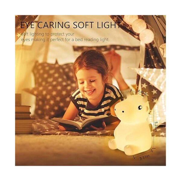 QANYI Linda luz nocturna de vaca para niños 7 colores que_2