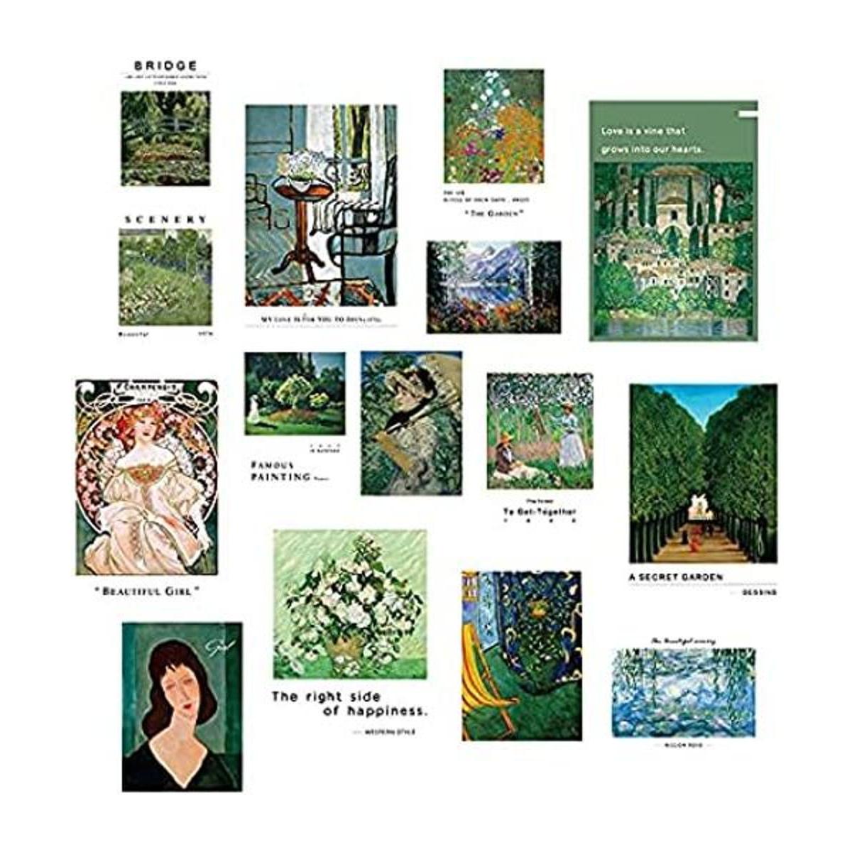 Pósters verdes para pared kit de decoración de fotos