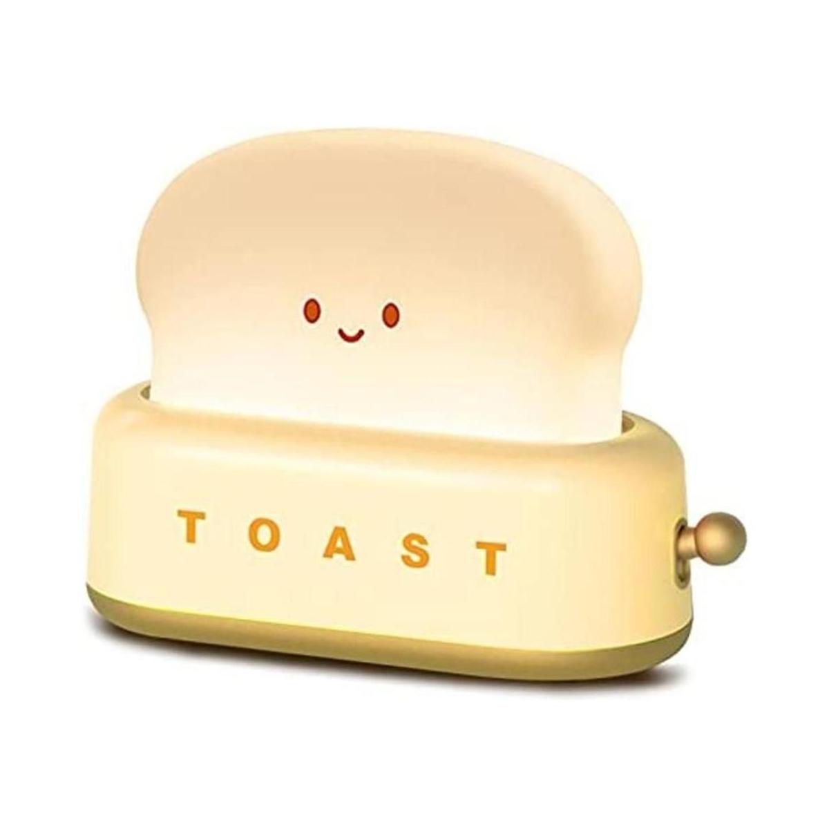 QANYI Linda lámpara de noche LED de pan tostado lámpara