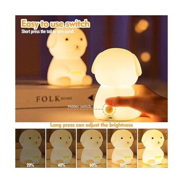 QANYI Luz nocturna para cachorros y perros luz LED que_3