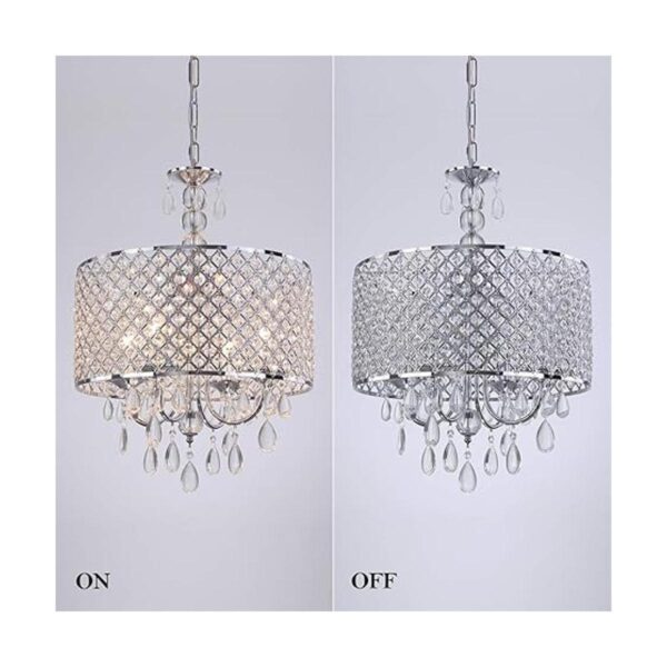 QS Candelabro moderno de 4 luces de cristal para cocina_2