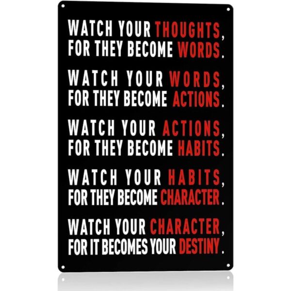 Póster de NC Watch Your Thoughts Motivational Cartel de_1
