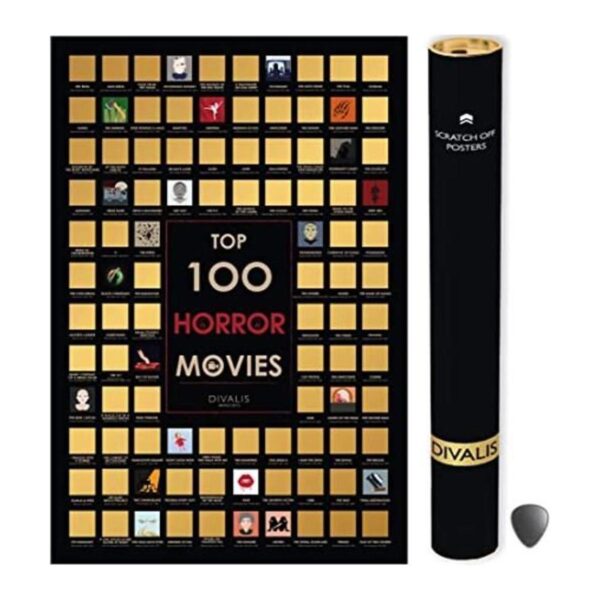 Póster rascador de 100 películas de terror póster grande_1