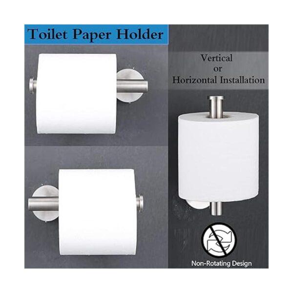 Pynsseu Soporte de papel higiénico de níquel cepillado y_4