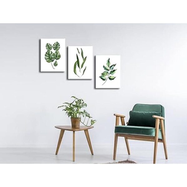Pyradecor hojas verdes lienzo impreso arte de pared_4