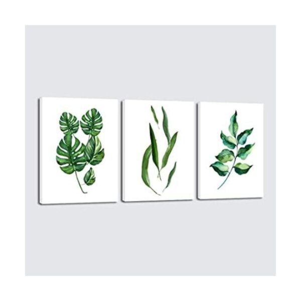 Pyradecor hojas verdes lienzo impreso arte de pared_1