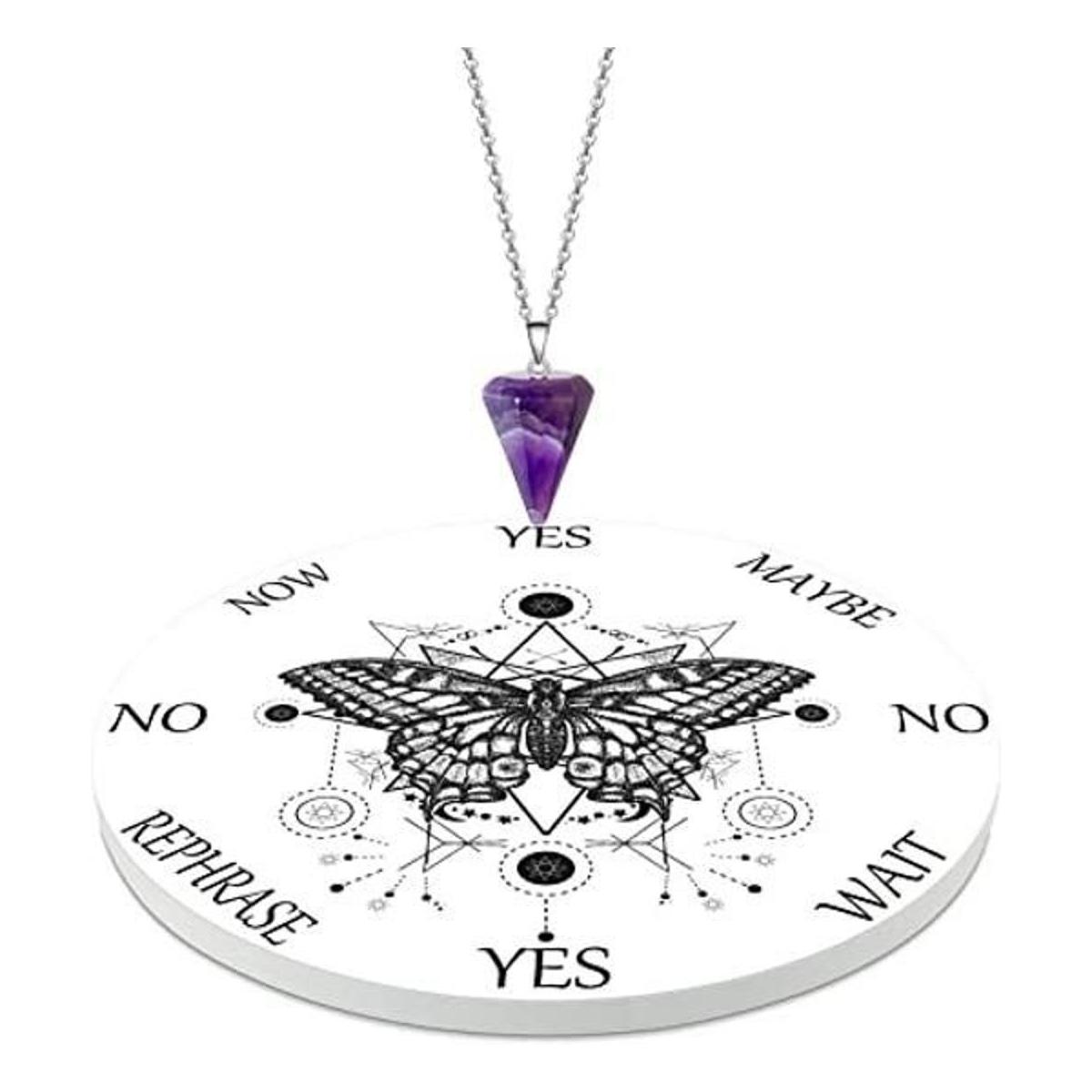 Péndulo de adivinación de mariposa suministros de altar