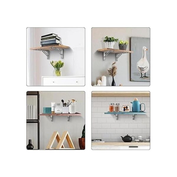 Pynsseu Soportes plegables para estante de 16 pulgadas