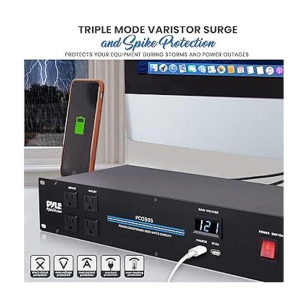 Pyle Pro PDU Protector de sobretensiones de regleta de_3