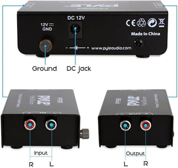 Pyle Phono Turntable Preamp Mini preamplificador de_2