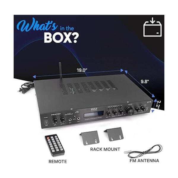 Pyle PDA7BU negro Receptor Bluetooth de montaje en_6