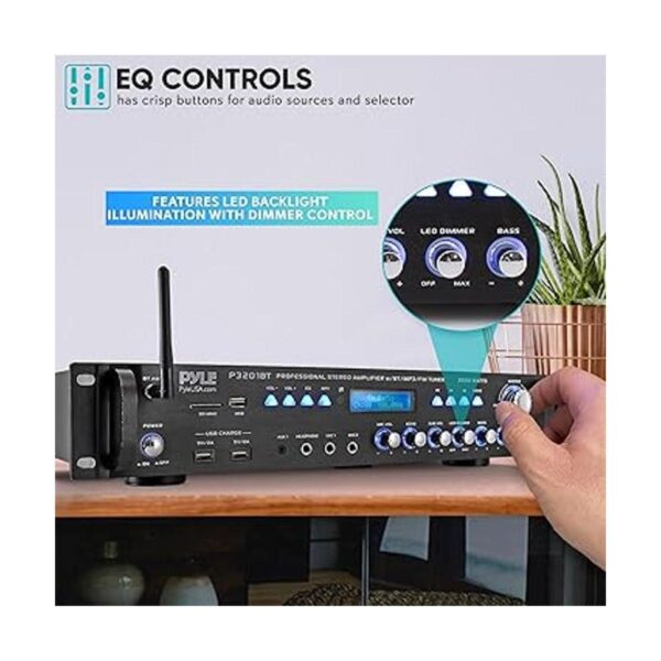 Pyle Receptor de preamplificador Bluetooth multicanal_4
