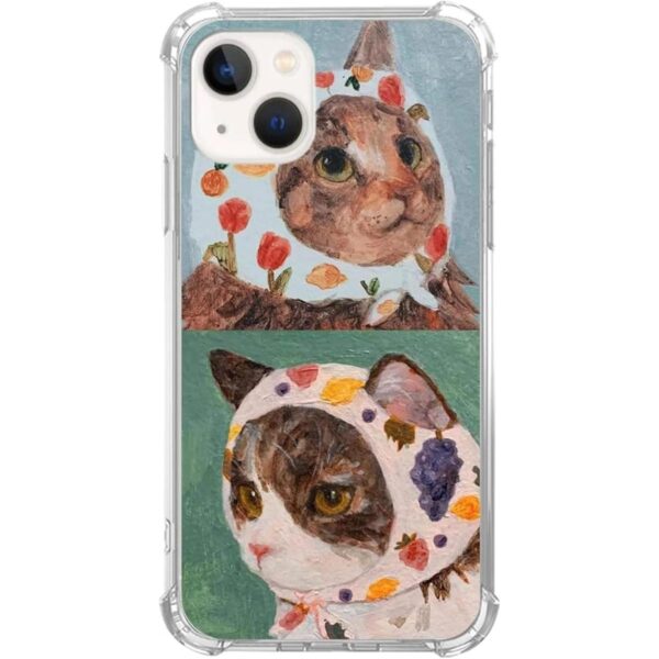 Pvflefkr Cool Cat Funda para iPhone 13 bonita funda de_1