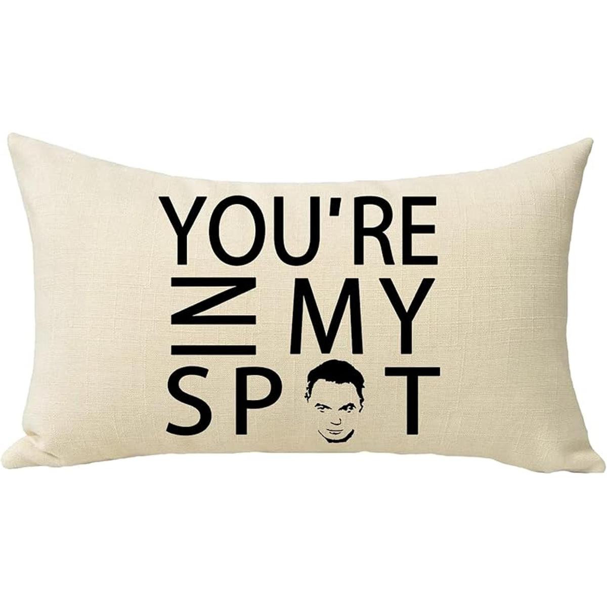 Pycat Youre in My SPOT Funda de almohada lumbar de 12 x
