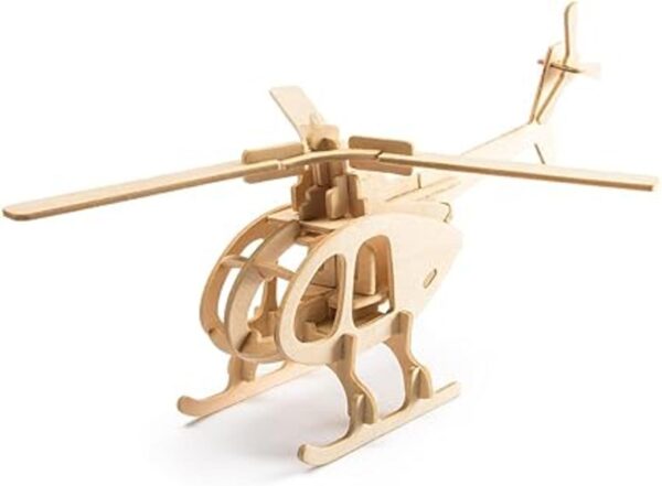 Puzzle 3D de madera de helicóptero modelo creativo_2