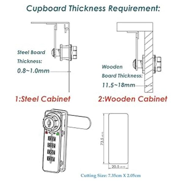 Puyueo Cerradura de código mecánico con combinación_2