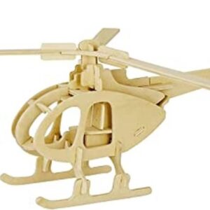 Puzzle 3D de madera de helicóptero modelo creativo_1