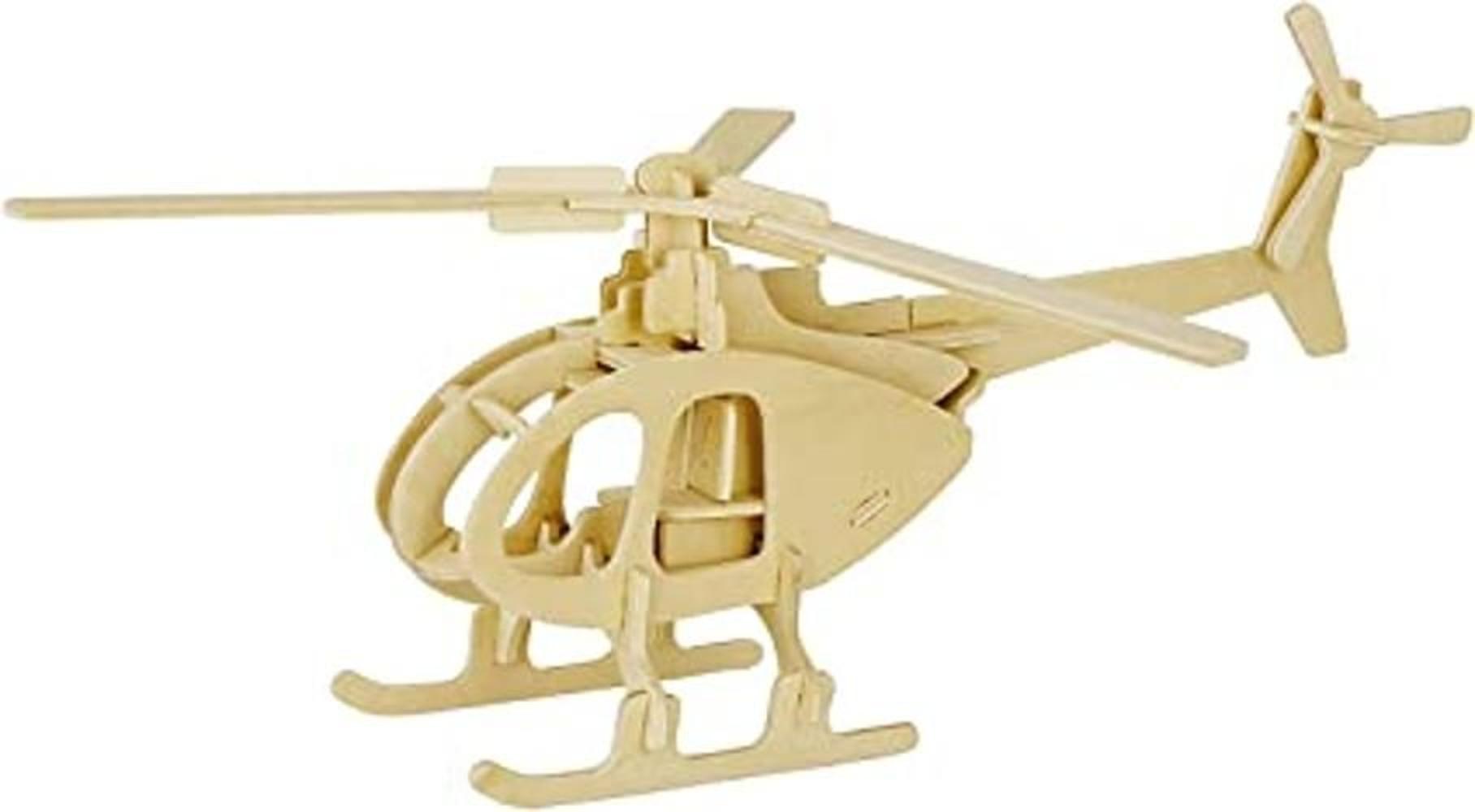 Puzzle 3D de madera de helicóptero modelo creativo