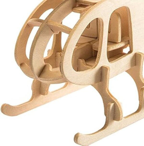 Puzzle 3D de madera de helicóptero modelo creativo_3