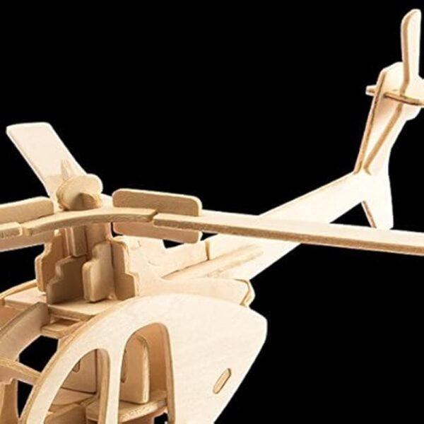 Puzzle 3D de madera de helicóptero modelo creativo_4