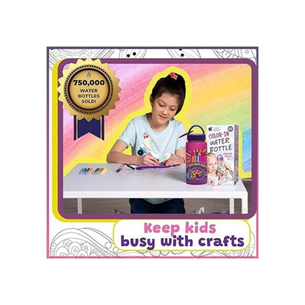 Purple Ladybug Decora tu propia botella de agua para niñas_4