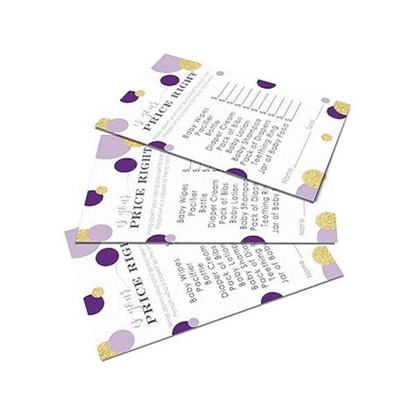 Purple and Gold Price is Right Tarjetas de juego para_5