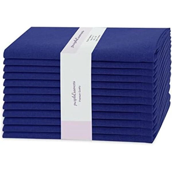 PurpleEssences Juego de 12 servilletas de tela 100