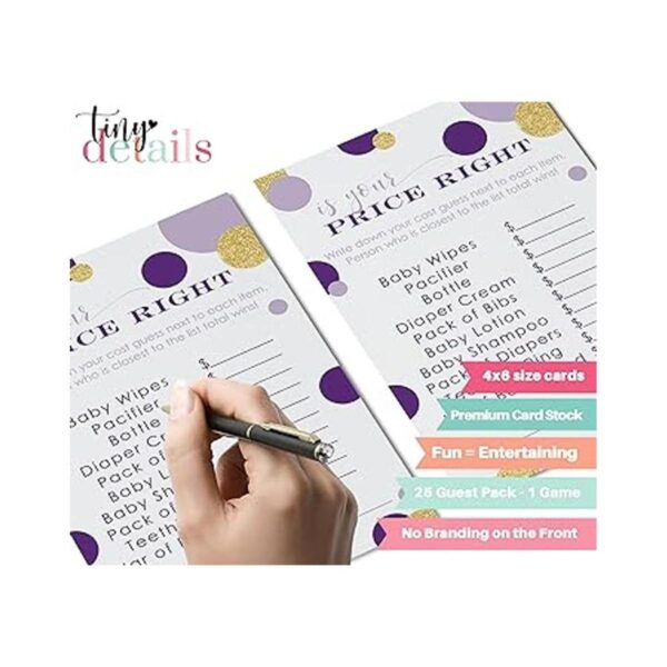 Purple and Gold Price is Right Tarjetas de juego para_2