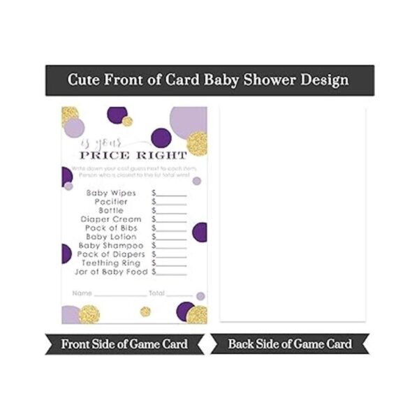 Purple and Gold Price is Right Tarjetas de juego para_4