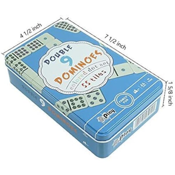 Pureplay Classic Juego de dominó doble de 9 colores 55_4