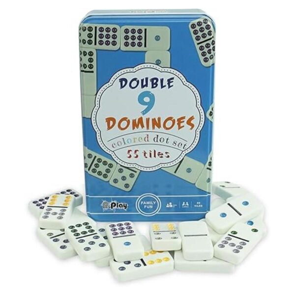 Pureplay Classic Juego de dominó doble de 9 colores 55_2