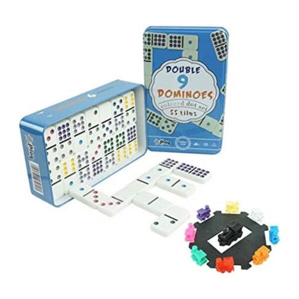 Pureplay Classic Juego de dominó doble de 9 colores 55_1
