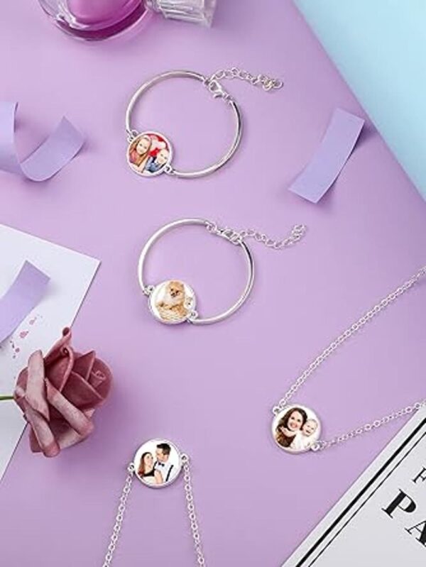 Pulseras de sublimación de 6 piezas collar en blanco