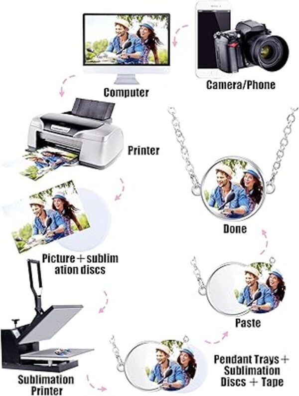 Pulseras de sublimación de 6 piezas collar en blanco