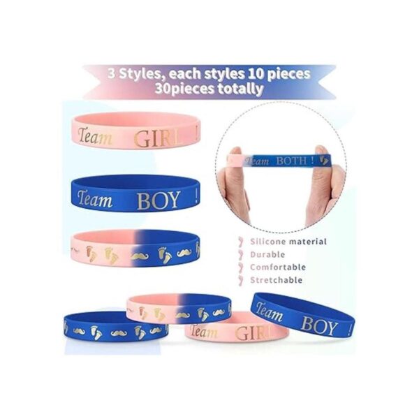 Pulseras de revelación de género pulseras de silicona_3