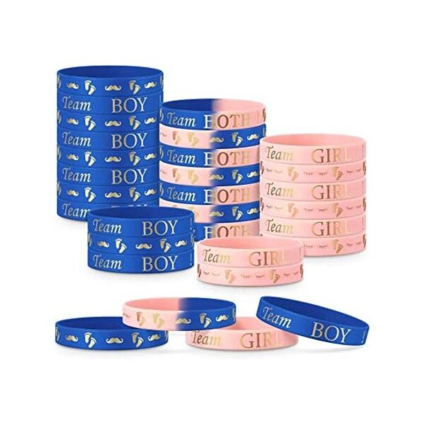 Pulseras de revelación de género pulseras de silicona_1