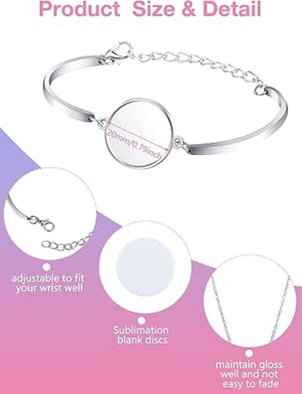 Pulseras de sublimación de 6 piezas collar en blanco
