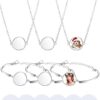Pulseras de sublimación de 6 piezas collar en blanco
