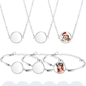 Pulseras de sublimación de 6 piezas collar en blanco