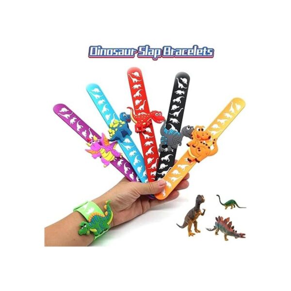 Pulseras de dinosaurio para recuerdos de fiesta de niños_4