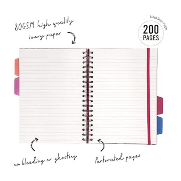 Pukka Pad Cuaderno en espiral de 5 materias paquete de 3_3